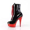 Pleaser - DELIGHT1020 Bottes de plateforme - Noir/Rouge Product image